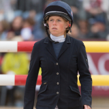 Ros Canter walking the showjumping British riders © Trevor Holt